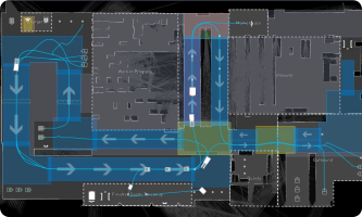 AMR fleet management dashboard showing real-time data and warehouse operations