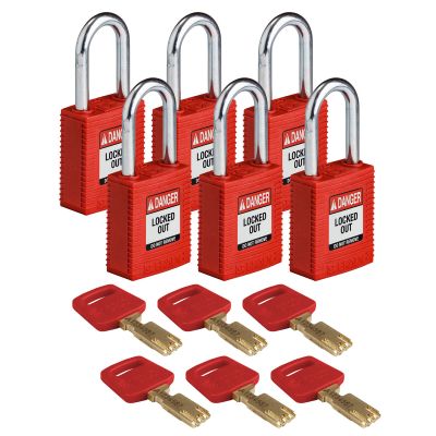 Brady NYL-RED-38ST-KA6PK