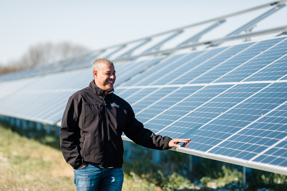 bifacial solar array