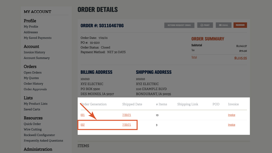 how do i check the status of my order