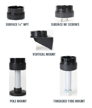 stack light mounting styles